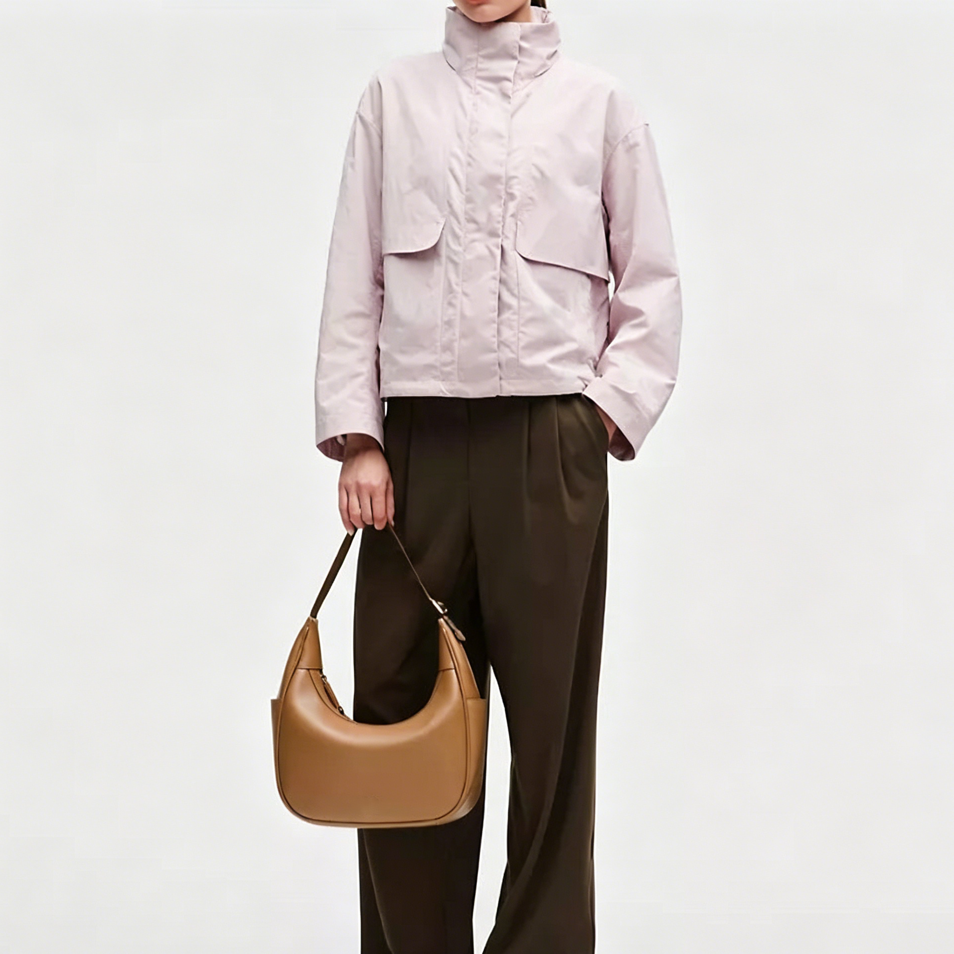 Knotted Handle Dual Strap Convertible Slouchy Hobo Shoulder Bag