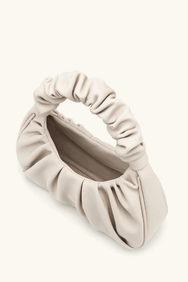 Full Ruched Scrunchie Handle Soft Minimalist Shoulder Wallet Bag