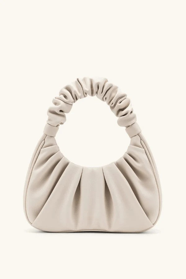 Full Ruched Scrunchie Handle Soft Minimalist Shoulder Wallet Bag