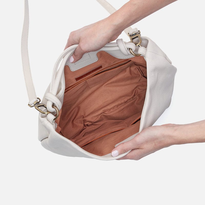 Knotted Handle Dual Strap Convertible Slouchy Hobo Shoulder Bag