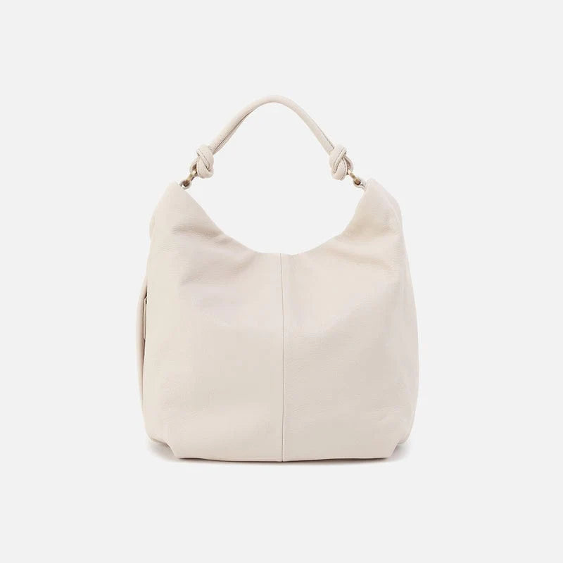 Knotted Handle Dual Strap Convertible Slouchy Hobo Shoulder Bag
