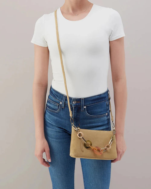 3-in-1 Resin Chain Convertible Zip Crossbody Shoulder Wristlet Bag