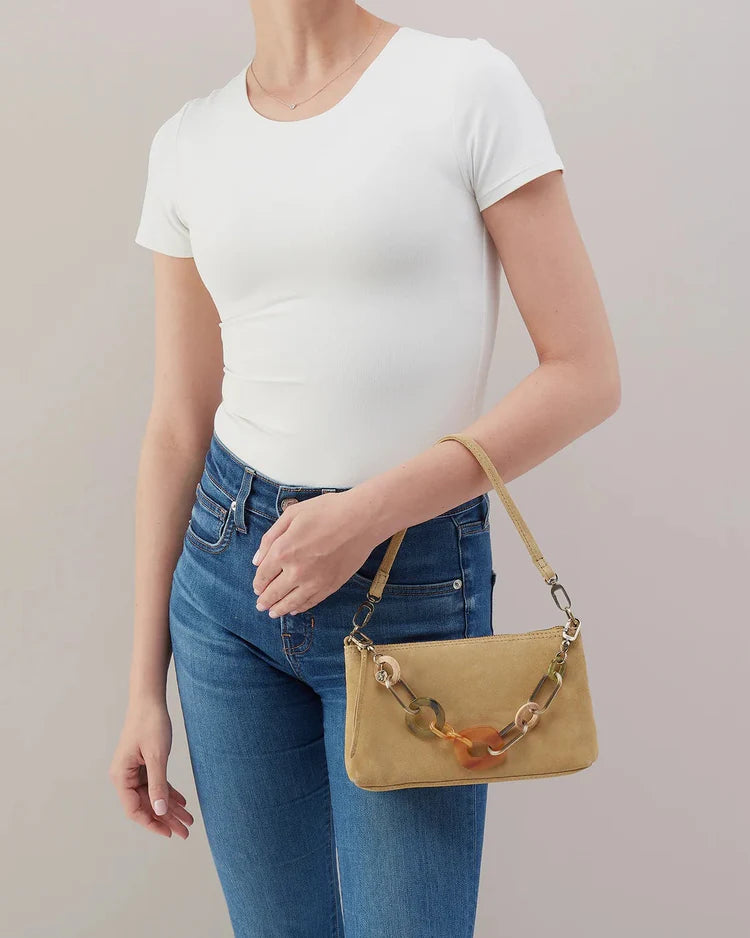 3-in-1 Resin Chain Convertible Zip Crossbody Shoulder Wristlet Bag