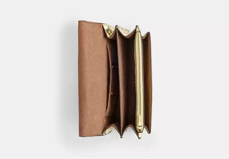 Snake Embossed Convertible Chain Flap Wallet Crossbody Bag