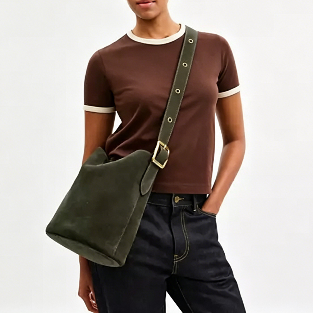 Adjustable Strap Large Capacity Bucket Shoulder Tote Bag